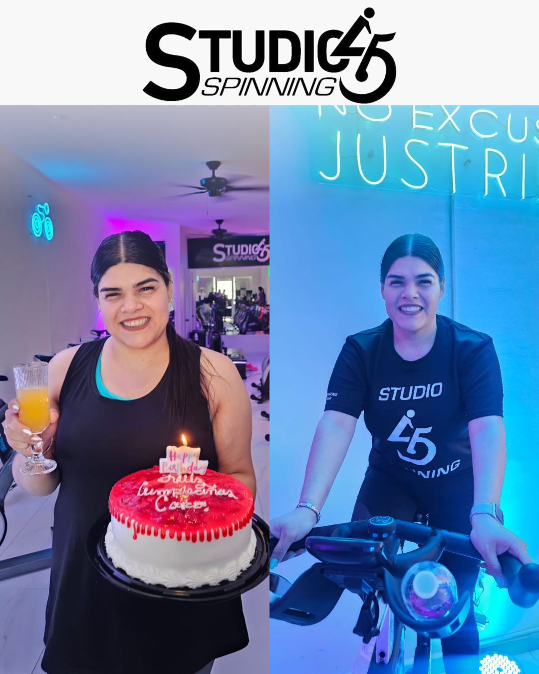 Carolina, alumna de Studio45 Spinning